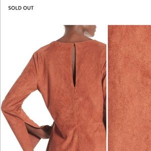 ASTR Faux Suede Shift Dress